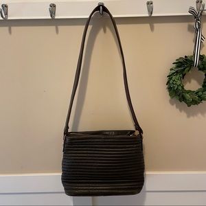 Eric Javitz Dark Brown Leather Shoulder Bag